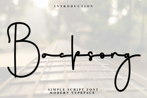 Backsong: A Handwritten Font for Web Design