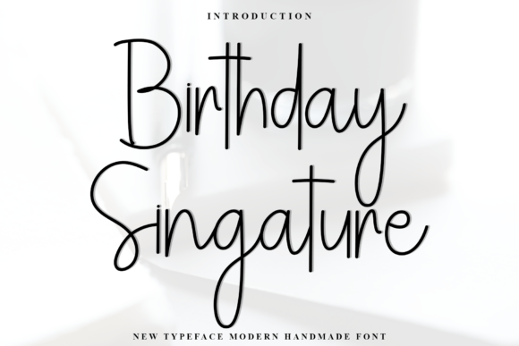 Birthday Singature Font for Business