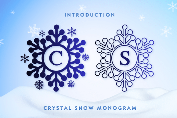 Crystal Snow Monogram: A Winter Typeface for Web Design