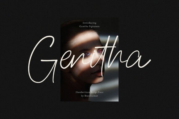 Genitha: A Stylish Script Font for Editorial Design
