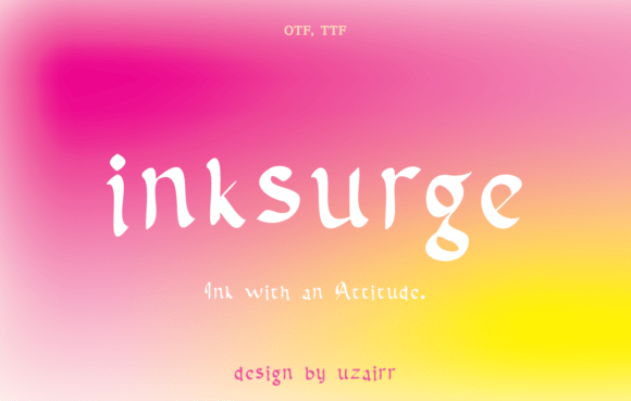 Inksurge: A Versatile Font for Creative Projects