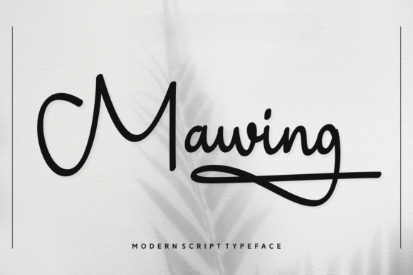 Mawing: A Stylish Script Font for Editorial Design