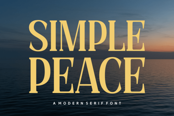 Simple Peace: A Modern Serif Font for Calm Campaigns