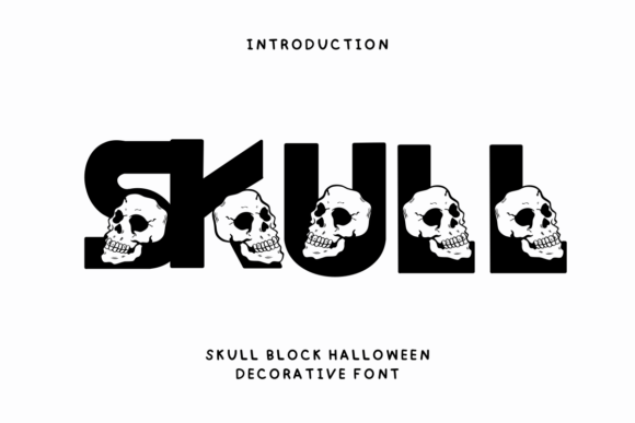 Skull Block Halloween: A Bold Decorative Font for Business Branding