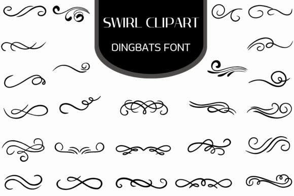 Swirl Clipart: A Decorative Font for Branding Projects