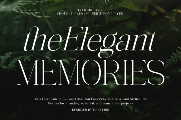 The Elegant Memories: A Serif Font for Modern Campaigns