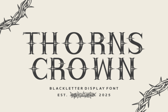 Thorns Crown Font: Elevate Your Handmade Brand