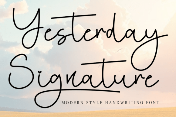 Yesterday Signature: A Font for Polished Branding